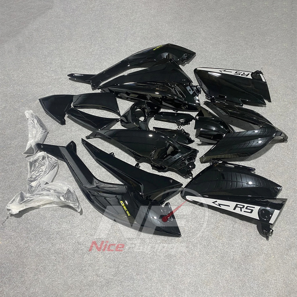 Replacement Black Injection-Molded Fairing Set Fits YAMAHA TMAX530 2015-2016 | NiceFairings - side angle image