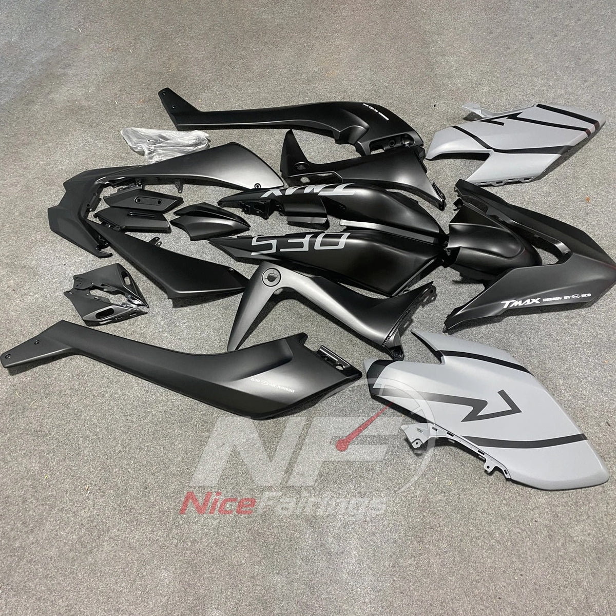 Painted ABS Cowling Set Fits 2017-2019 YAMAHA TMAX530 SJ14 | NiceFairings - front angle image