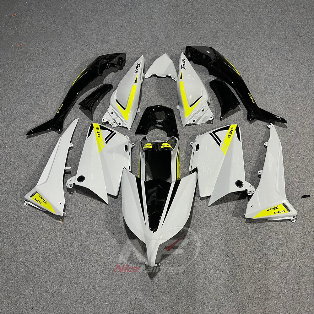 ABS Fairing Panel Kit Fits YAMAHA TMAX530 SJ09 2012-2014 - White Graphic | NiceFairings - main product image