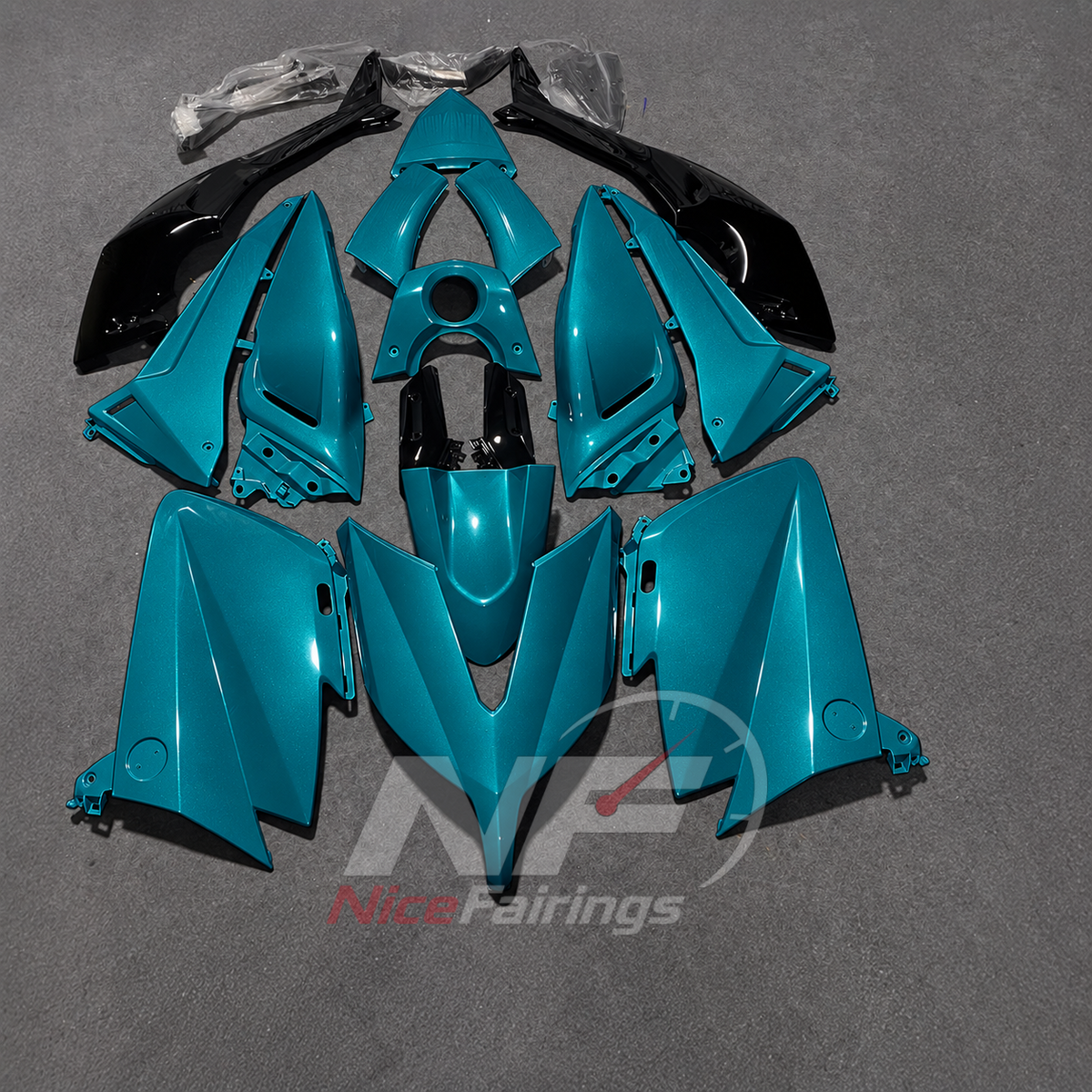 Premium Cyan Injection-Molded Fairings Compatible with YAMAHA TMAX530 2015-2016 | NiceFairings - main product image