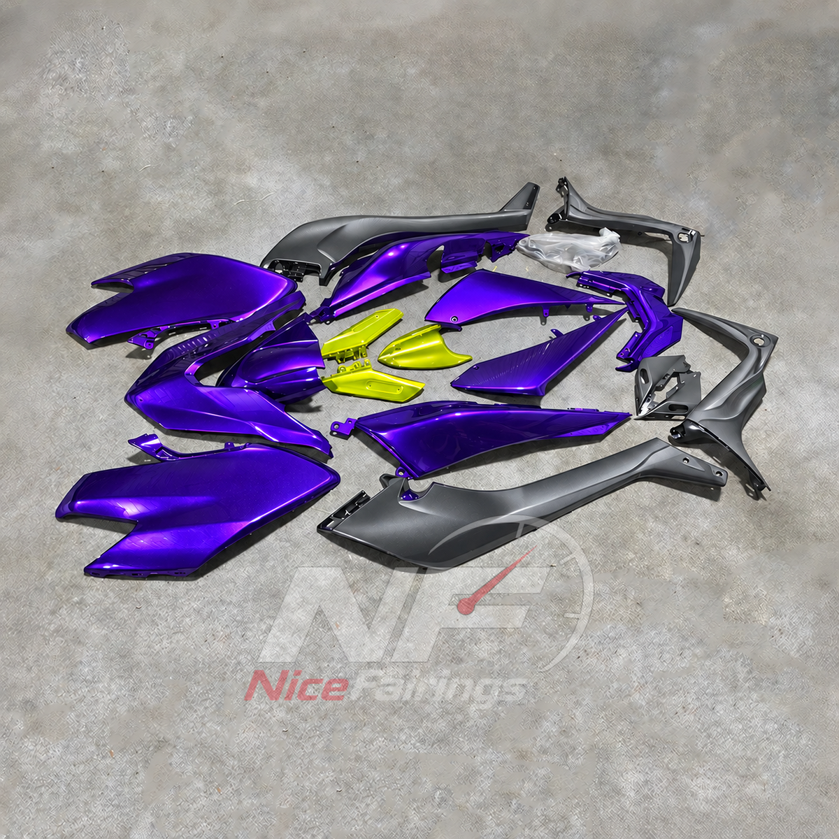 Purple Injection-Molded Bodywork Set Fits 2017-2019 YAMAHA TMAX530 SJ14 | NiceFairings - front angle image