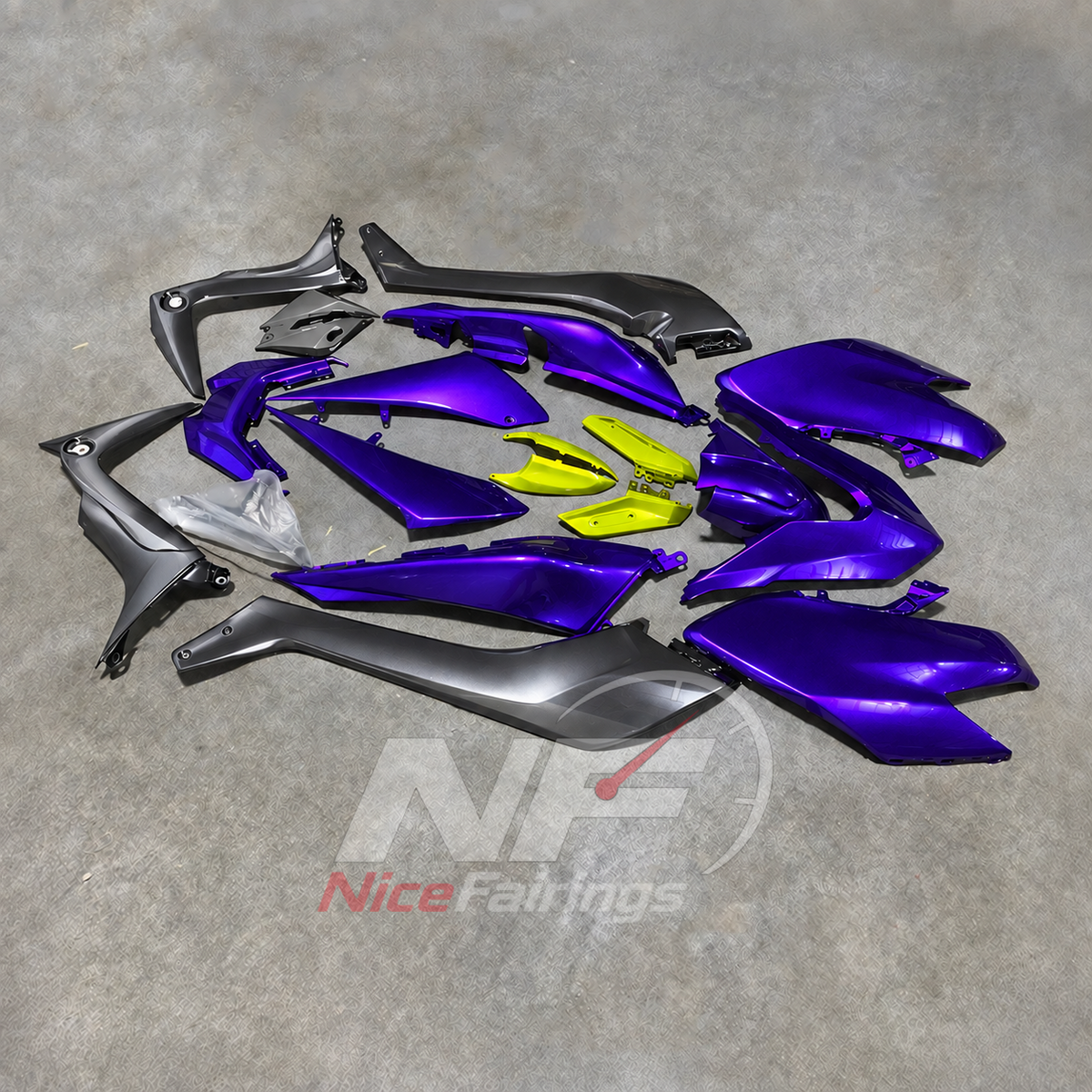 Purple Injection-Molded Bodywork Set Fits 2017-2019 YAMAHA TMAX530 SJ14 | NiceFairings - side angle image