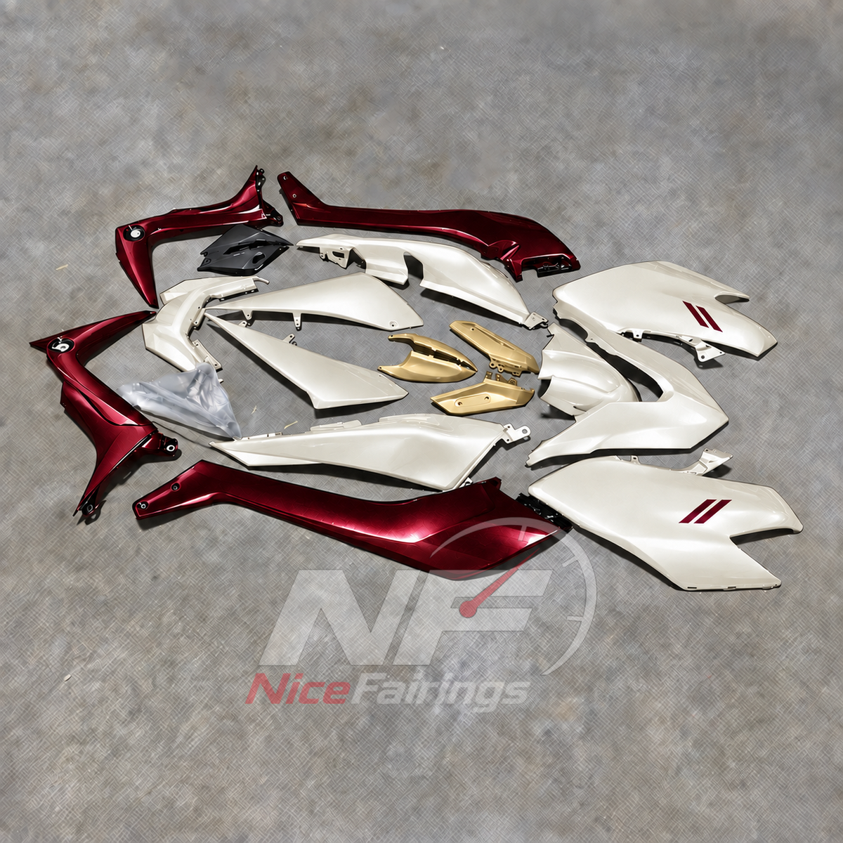 Custom-Painted White ABS Fairing Panel Kit Fits YAMAHA TMAX530 SJ14 2017-2019 | NiceFairings - front angle image