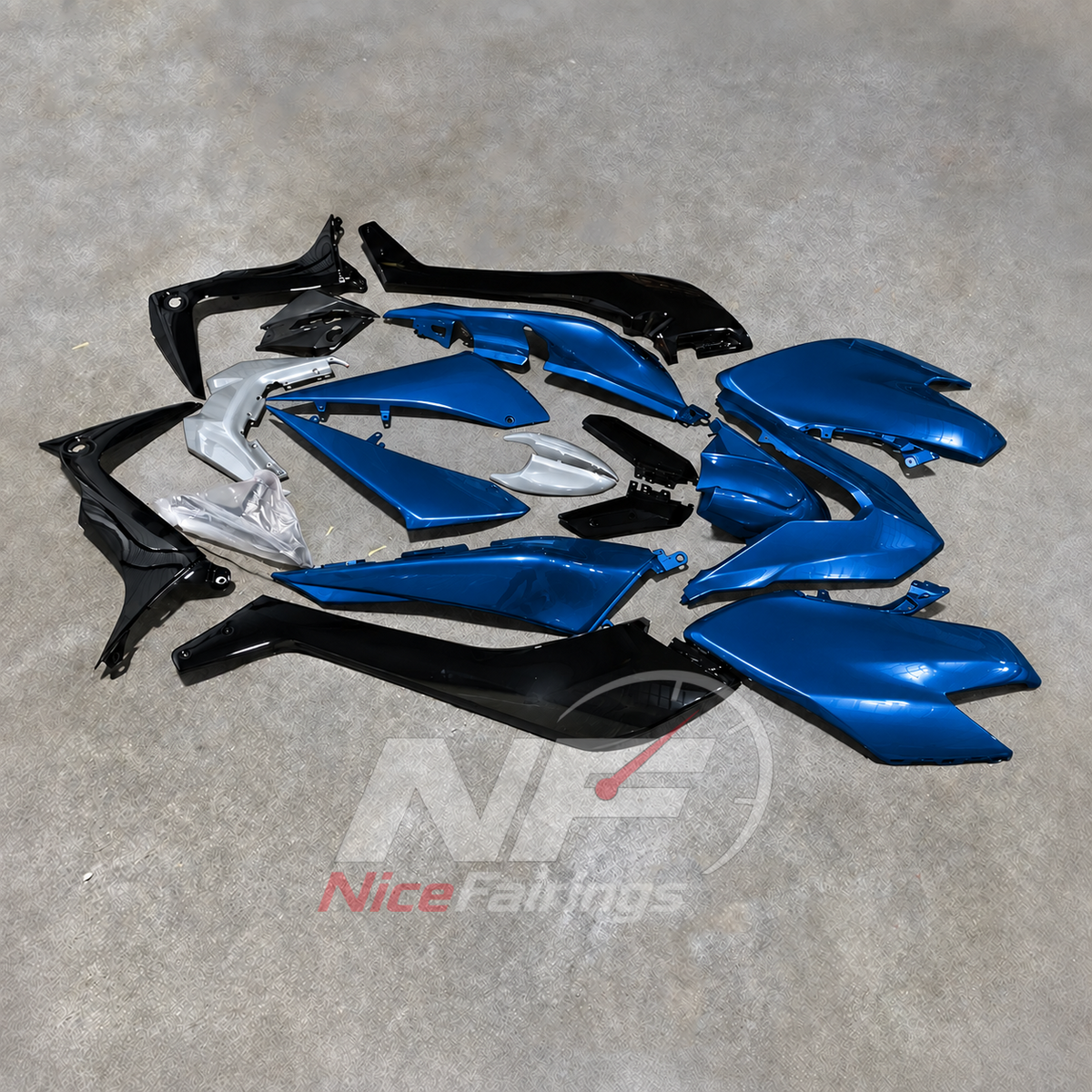 Replacement Blue Motorcycle Bodywork Kit Fits 2017-2019 YAMAHA TMAX530 SJ14 | NiceFairings - front angle image
