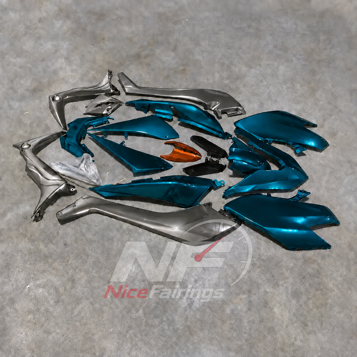 Aftermarket ABS Plastic Cowling Kit Fits 2017-2019 YAMAHA TMAX530 SJ14 | NiceFairings - front angle image