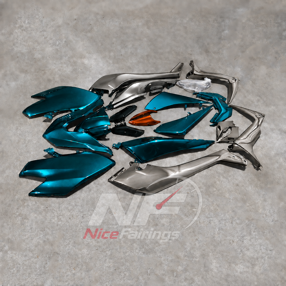 Aftermarket ABS Plastic Cowling Kit Fits 2017-2019 YAMAHA TMAX530 SJ14 | NiceFairings - side angle image