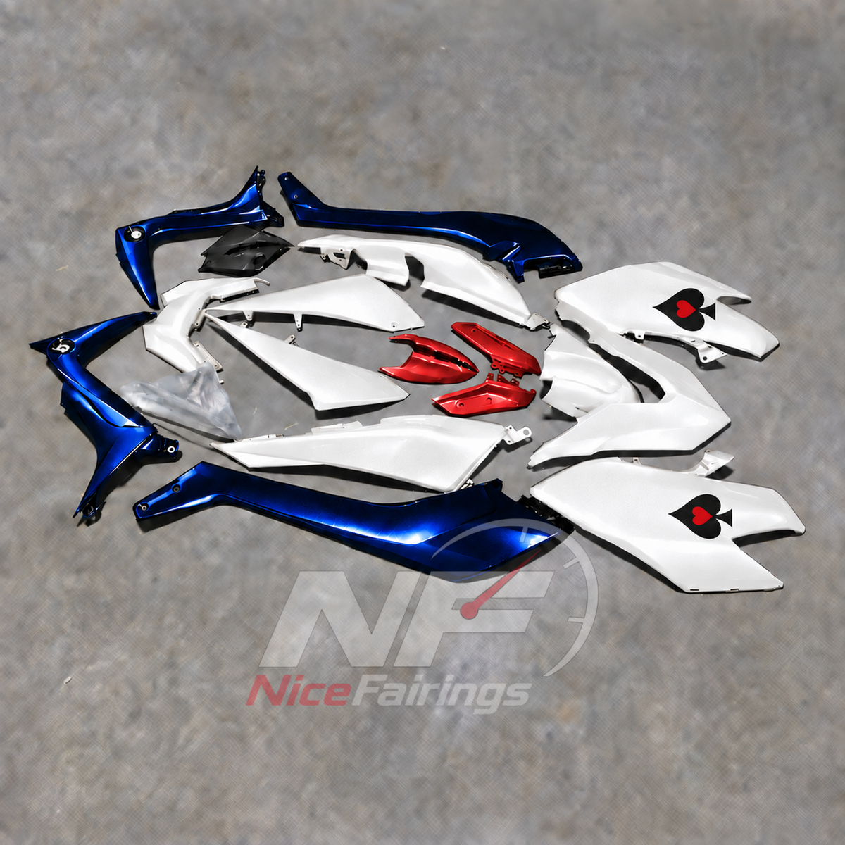 Custom-Painted White ABS Body Panel Kit Fits 2017-2019 YAMAHA TMAX530 SJ14 | NiceFairings - side angle image
