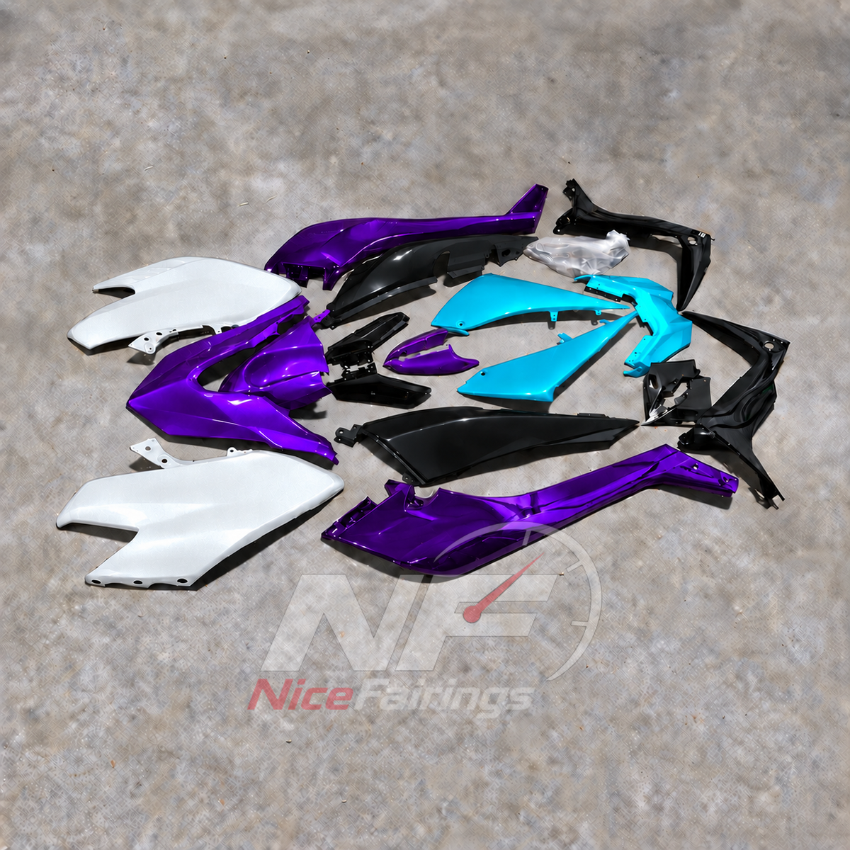 Painted ABS Motorcycle Fairings Compatible with YAMAHA TMAX530 SJ14 2017-2019 | NiceFairings - side angle image