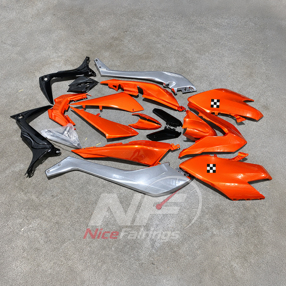 Painted Orange ABS Injection Fairing Kit Fits 2017-2019 YAMAHA TMAX530 SJ14 | NiceFairings - front angle image