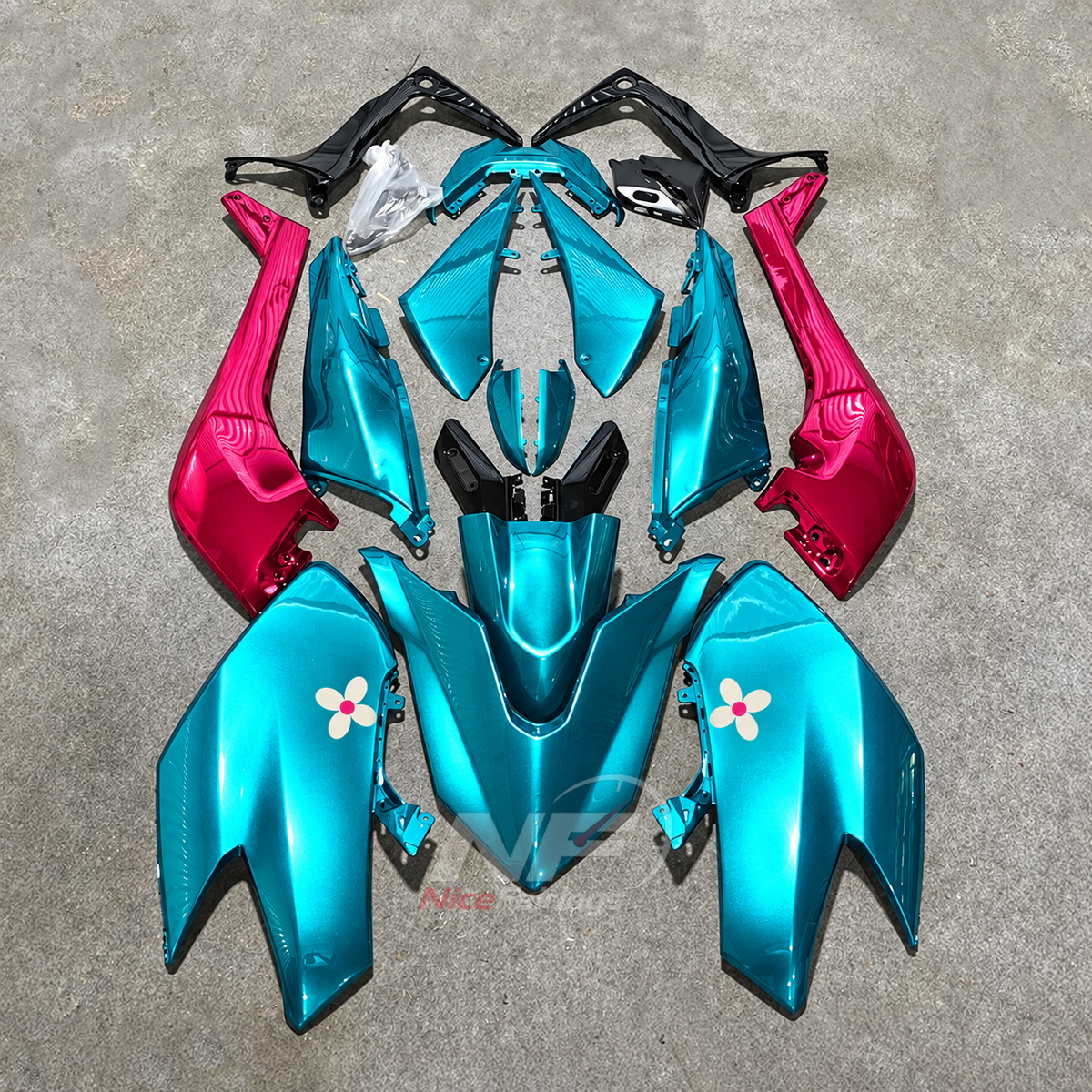 Replacement Purple ABS Plastic Fairing Kit Fits YAMAHA TMAX530 SJ14 2017-2019 | NiceFairings - paint design NO.3 option image