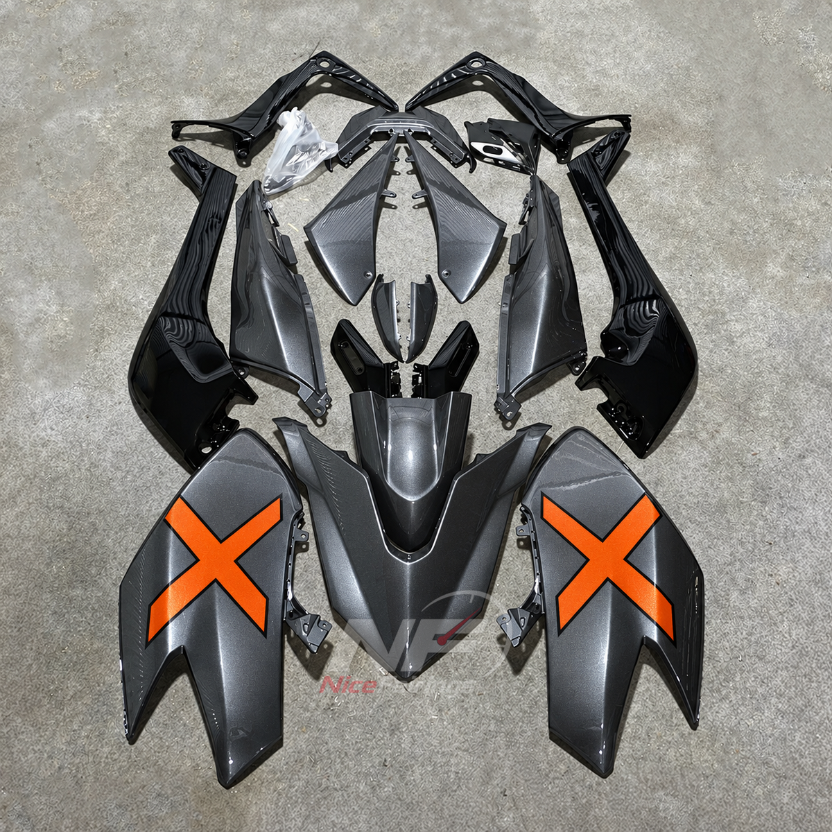 Race-Grade Orange Injection-Molded Fairings Compatible with YAMAHA TMAX530 SJ14 2017-2019 | NiceFairings - paint design NO.8 option image