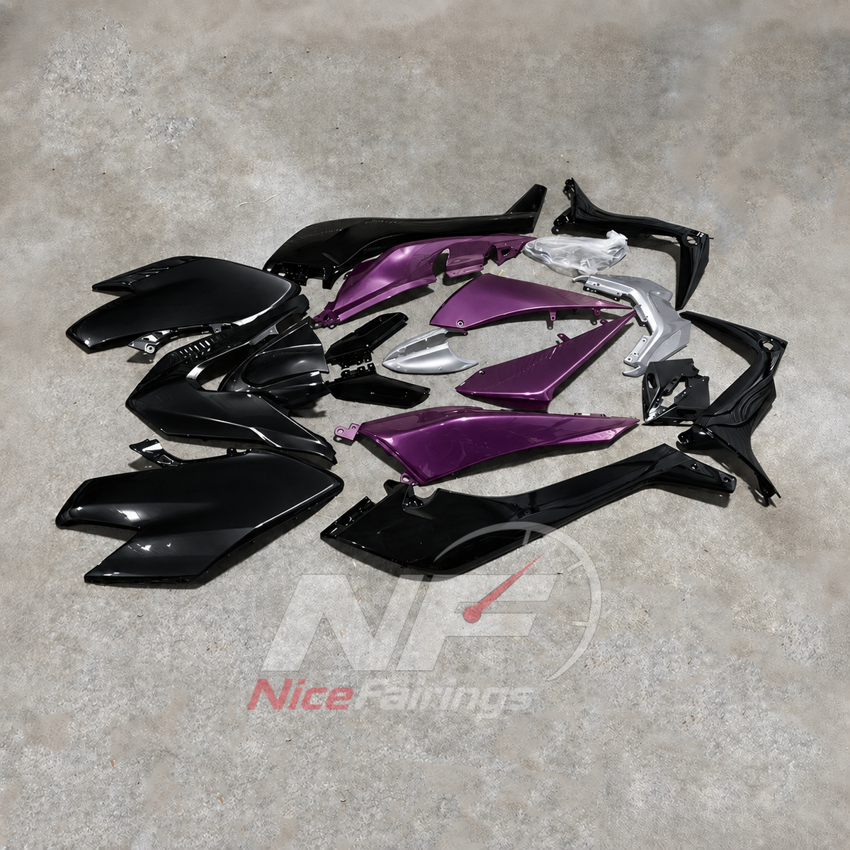 Premium Purple Sportbike Bodywork Set Fits 2017-2019 YAMAHA TMAX530 SJ14 | NiceFairings - front angle image