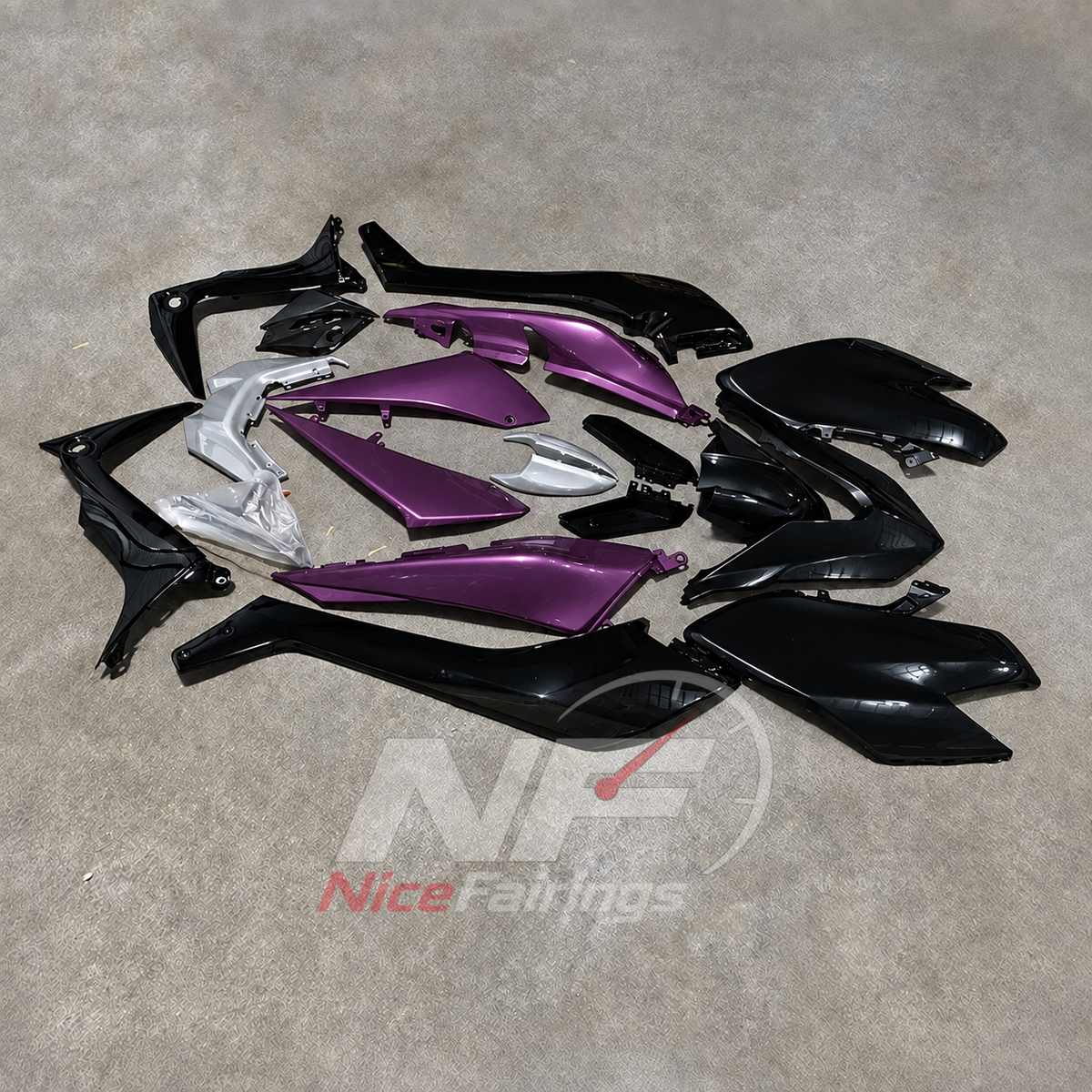 Premium Purple Sportbike Bodywork Set Fits 2017-2019 YAMAHA TMAX530 SJ14 | NiceFairings - side angle image