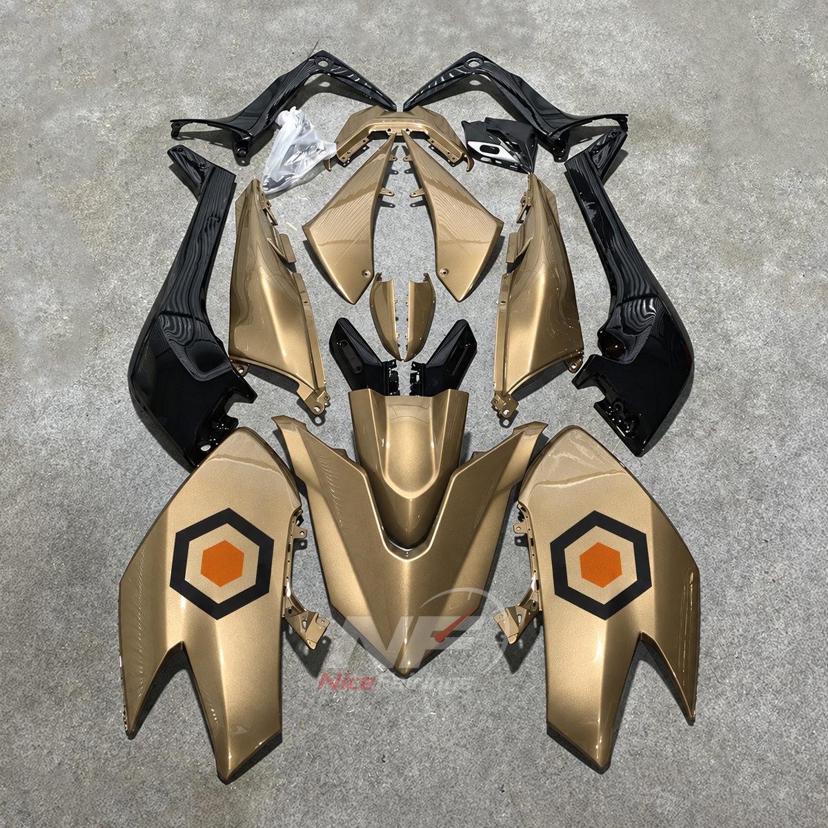 ABS Cowling Panels Compatible with 2017-2019 YAMAHA TMAX530 SJ14 | NiceFairings - paint design NO.8 option image