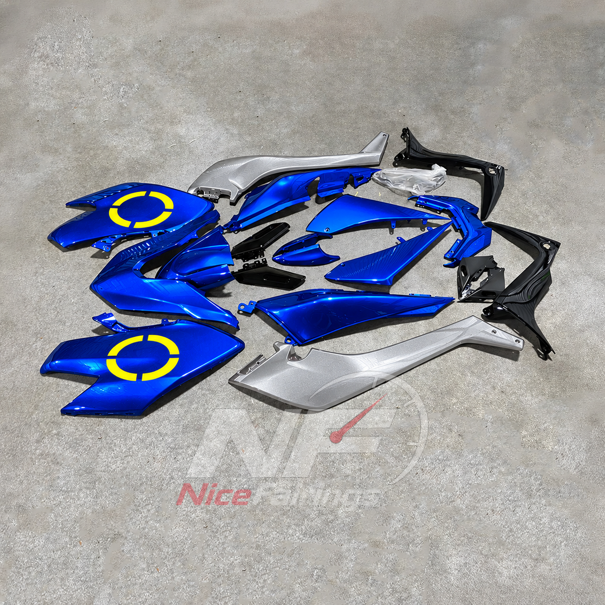Replacement Blue ABS Plastic Cowling Kit Fits 2017-2019 YAMAHA TMAX530 SJ14 | NiceFairings - front angle image