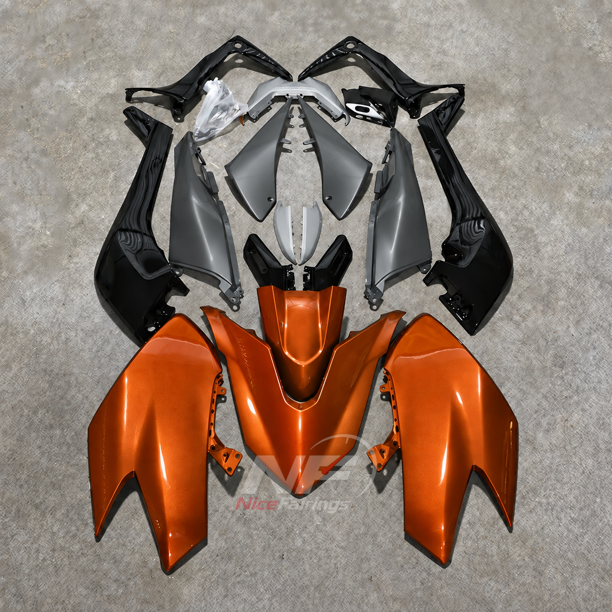 Race-Grade Orange Injection-Molded Cowling Set Fits YAMAHA TMAX530 SJ14 2017-2019 | NiceFairings - main product image