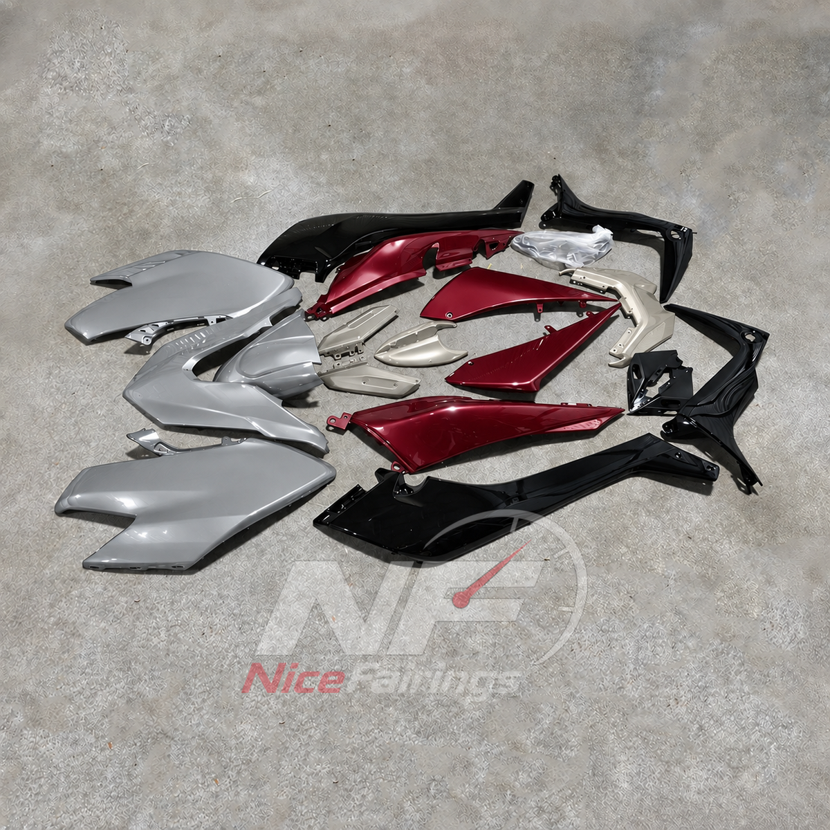 Aftermarket ABS Plastic Fairing Set Fits 2017-2019 YAMAHA TMAX530 SJ14 | NiceFairings - side angle image