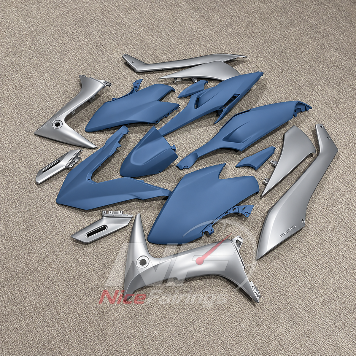 Motorcycle Fairing Kit Fits 2020-2021 YAMAHA TMAX560 - Two-Tone Panels ABS Bodywork | NiceFairings - side angle image