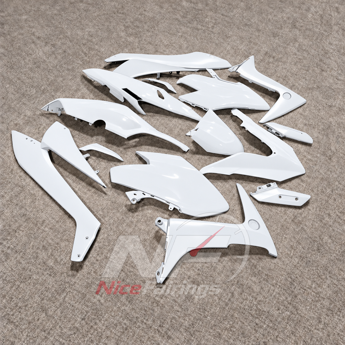 Fairing Kit Fits 2020-2021 YAMAHA TMAX560 - White Injection-Molded ABS | NiceFairings - front angle image