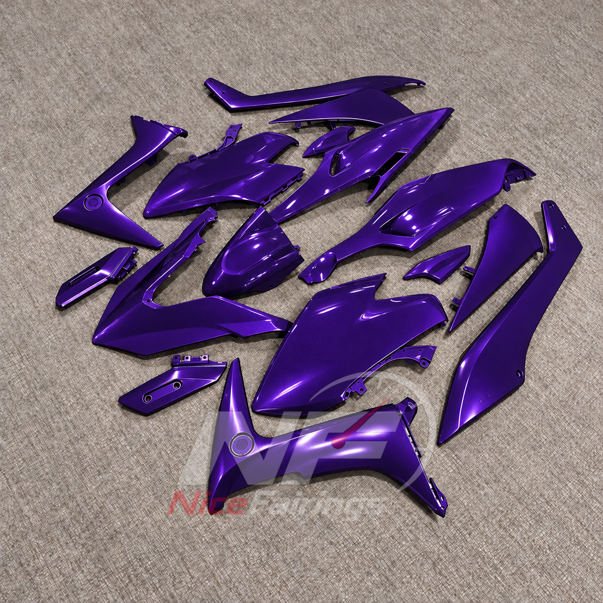 Fairing Kit Fits 2020-2021 YAMAHA TMAX560 - Purple ABS Injection | NiceFairings - side angle image