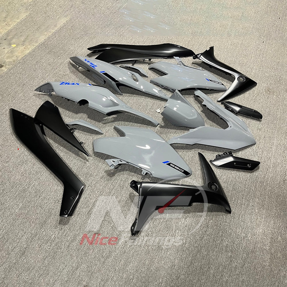 Fairing Kit Fits 2020-2021 YAMAHA TMAX560 - Outline Accents ABS Plastic | NiceFairings - side angle image