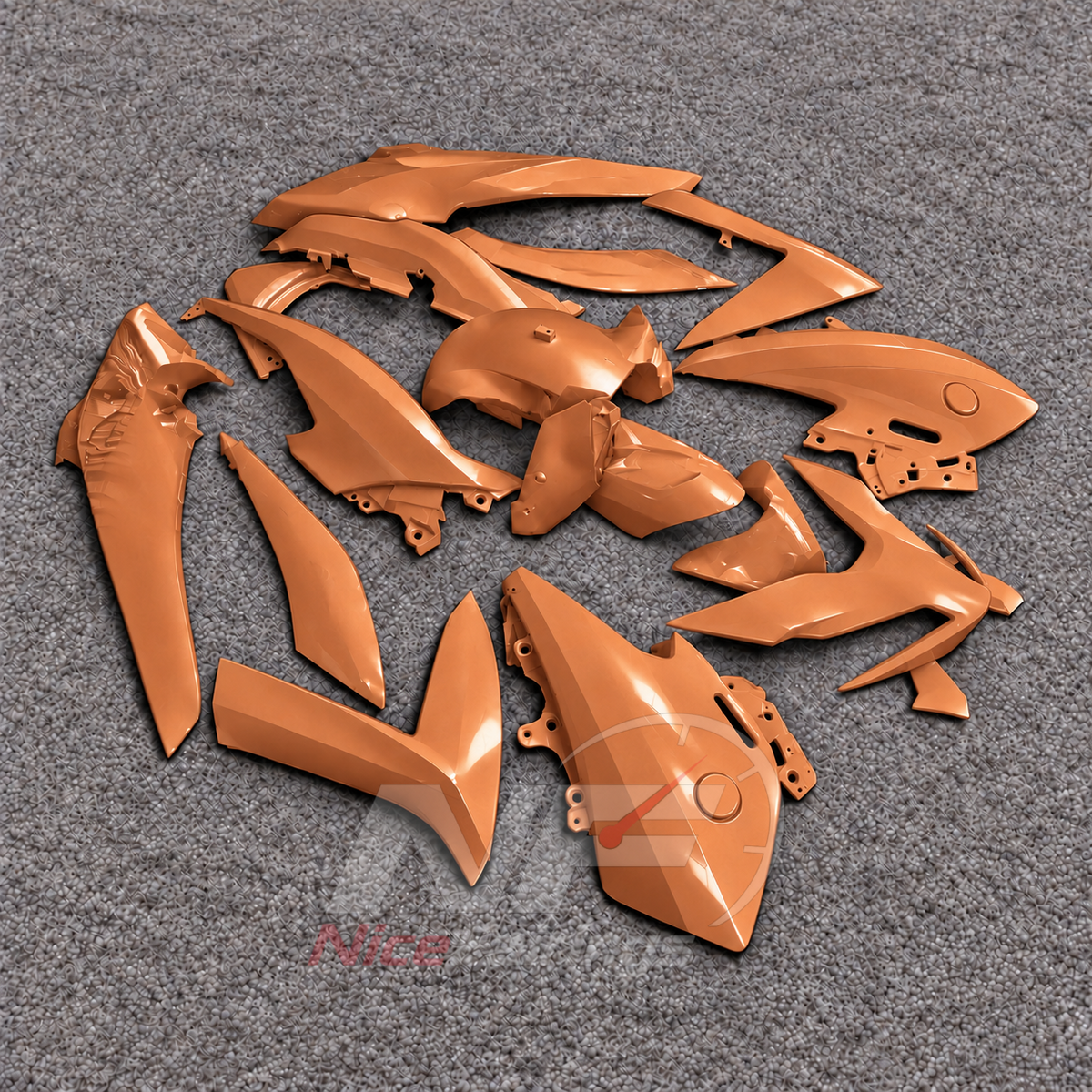 Fairing Kit Fits 2022-2024 YAMAHA TMAX560 - ABS Fairing Panels - Copper Brown | NiceFairings - side angle image