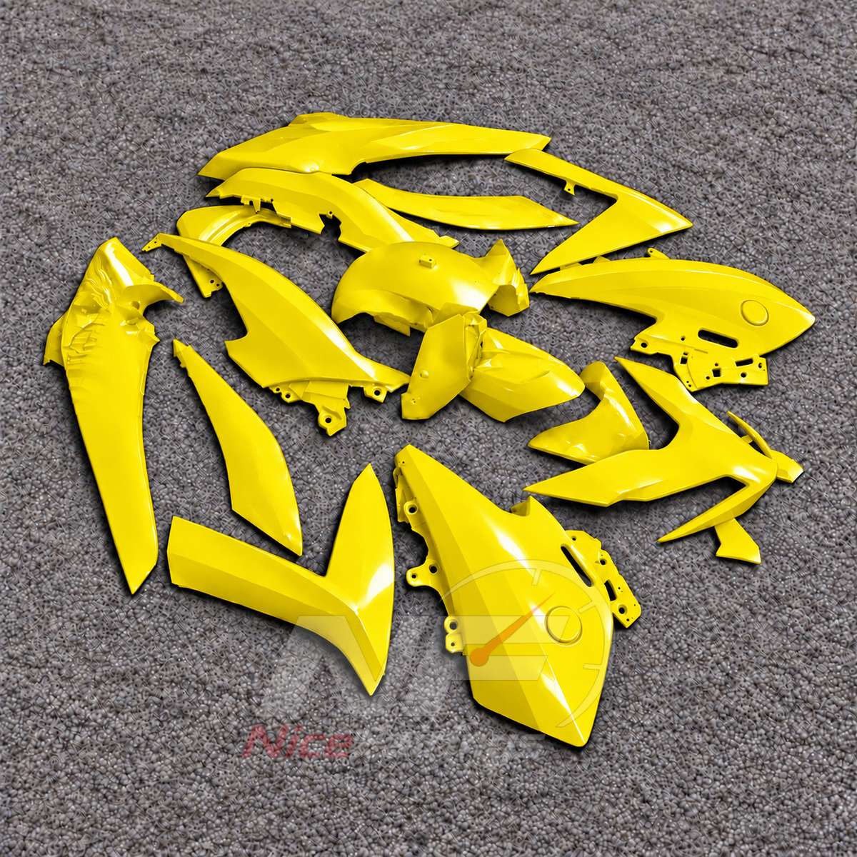 Motorcycle Fairing Kit Fits 2022-2024 YAMAHA TMAX560 - Custom-Painted ABS Bodywork - Yellow | NiceFairings - side angle image
