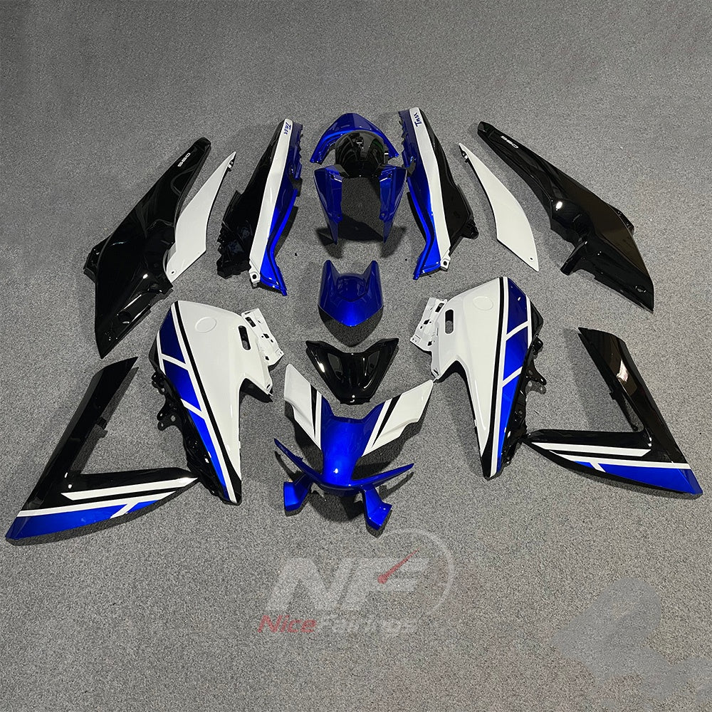 ABS Plastic Fairing Kit Fits 2022-2024 YAMAHA TMAX560 - Scooter ABS Bodywork - Red Black Gray | NiceFairings - paint design NO.8 option image