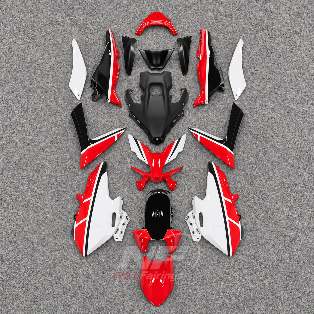 Fairings Kit Fits 2022-2024 YAMAHA TMAX560 - Replacement ABS Plastic - Silver Gray Black | NiceFairings - paint design NO.4 option image