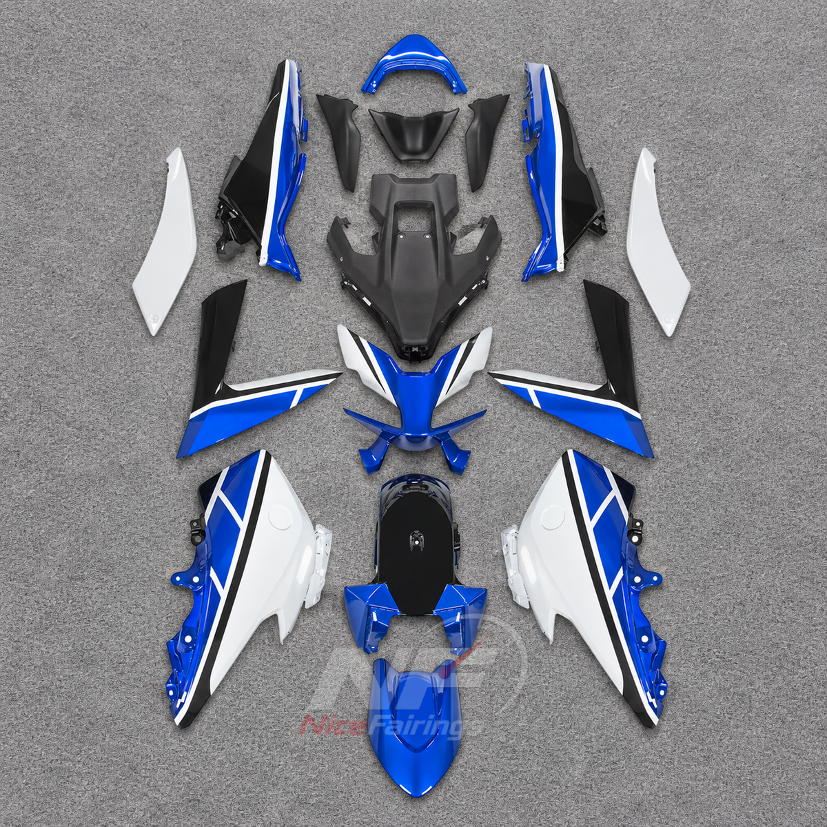 Fairing Kit Fits 2022-2024 YAMAHA TMAX560 - Scooter ABS Bodywork - Blue White Black Graphic | NiceFairings - main product image