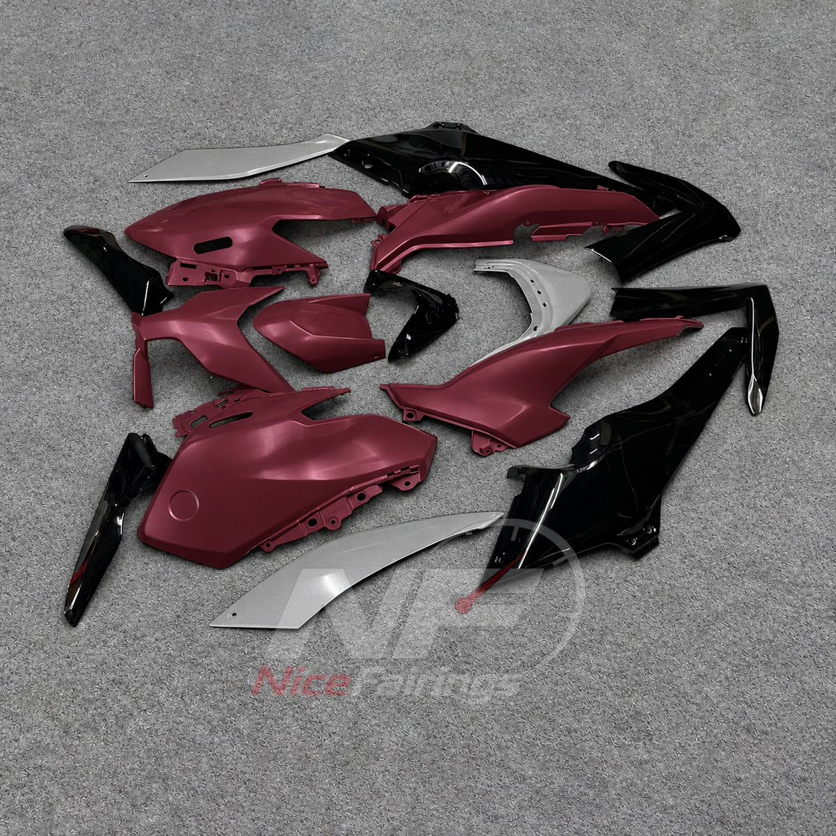 2025-2026 Yamaha TMAX560 ABS fairing kit - Burgundy Gray ABS Panels - view 2