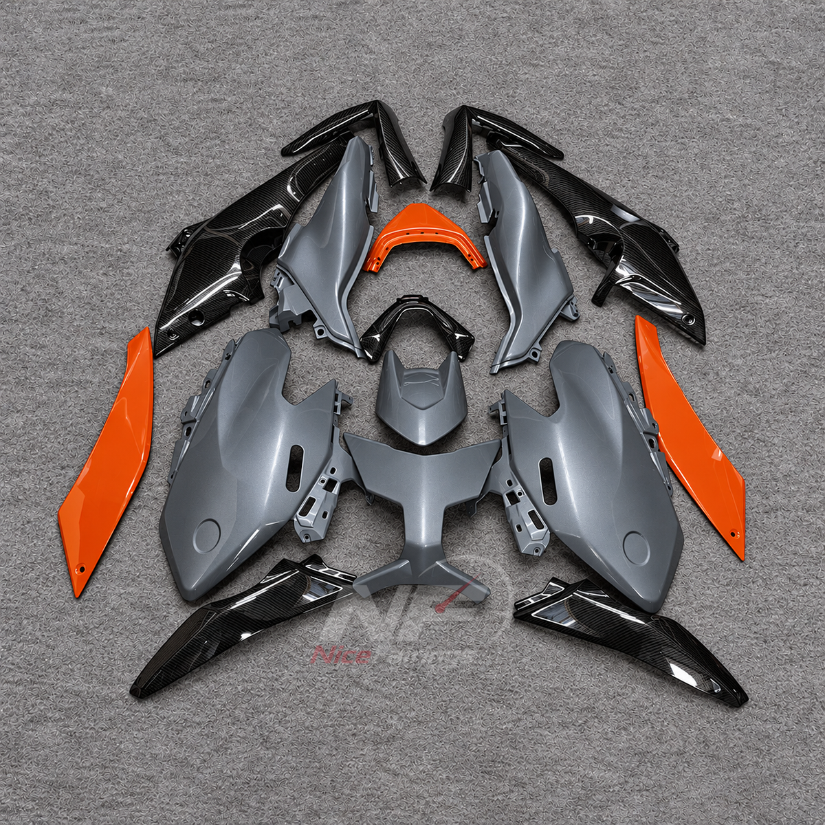 2025-2026 Yamaha TMAX560 ABS fairing kit - Gray Orange ABS Bodywork - NO.3 option
