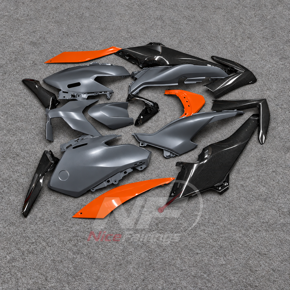 2025-2026 Yamaha TMAX560 ABS fairing kit - Gray Orange ABS Bodywork - view 2