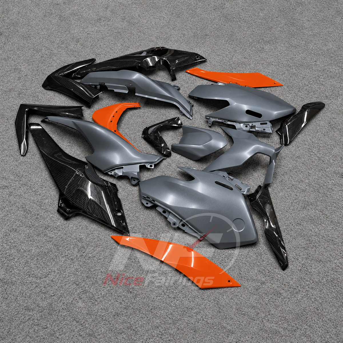 2025-2026 Yamaha TMAX560 ABS fairing kit - Gray Orange ABS Bodywork - view 3