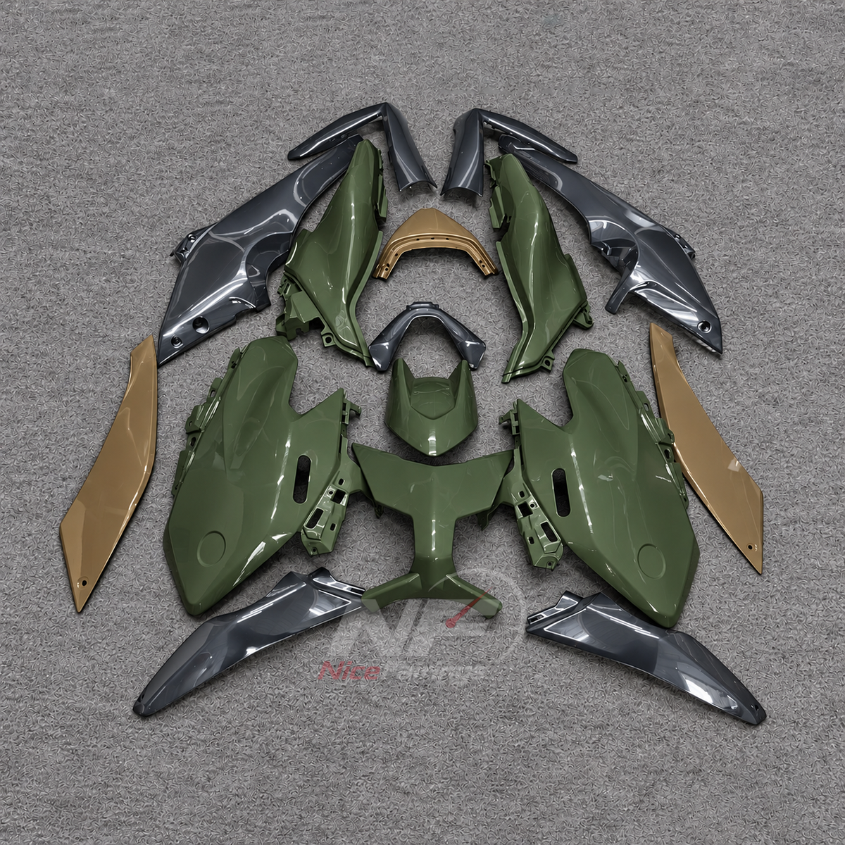 2025-2026 Yamaha TMAX560 ABS fairing kit - Olive Tan ABS Panels - NO.2 option