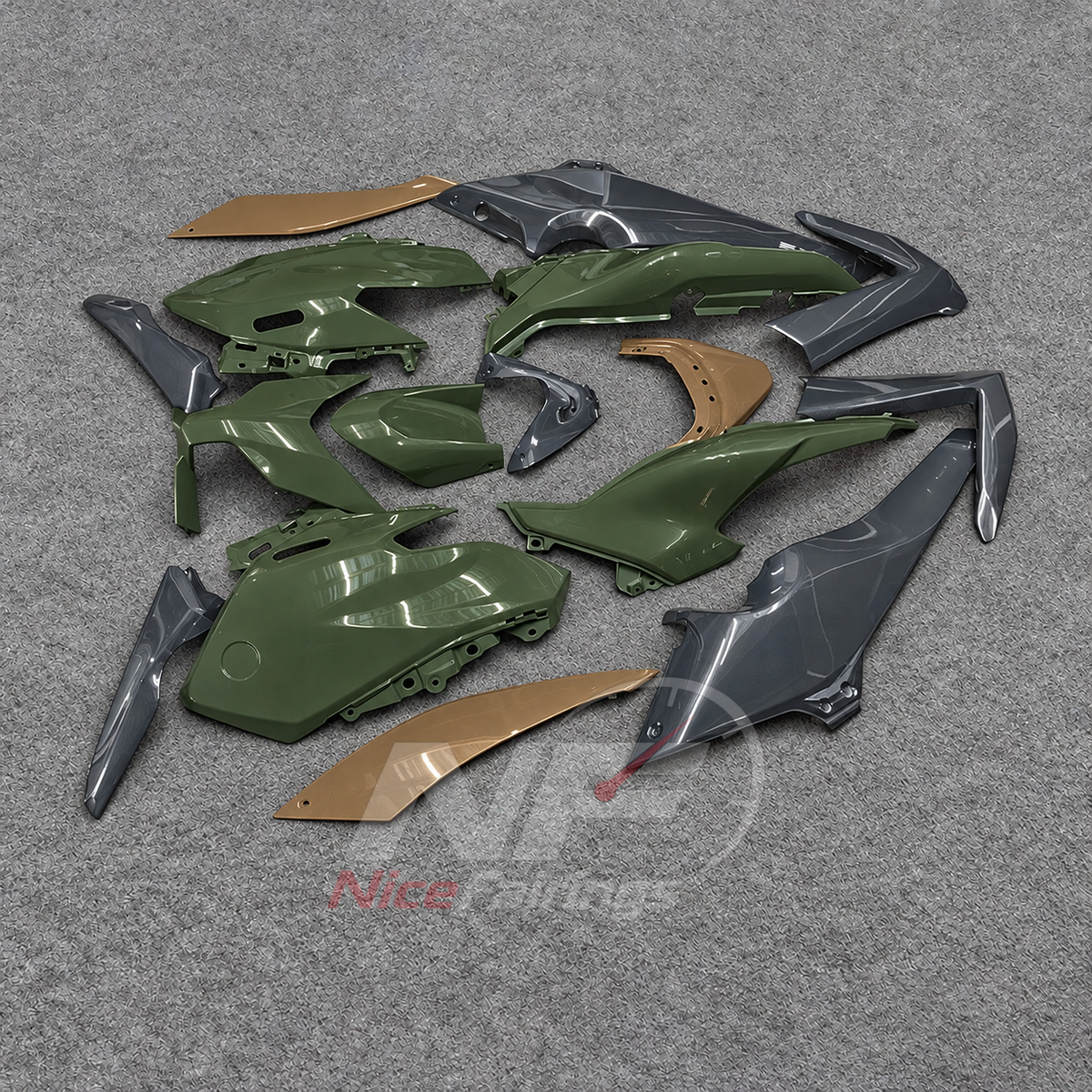 2025-2026 Yamaha TMAX560 ABS fairing kit - Olive Tan ABS Panels - view 3