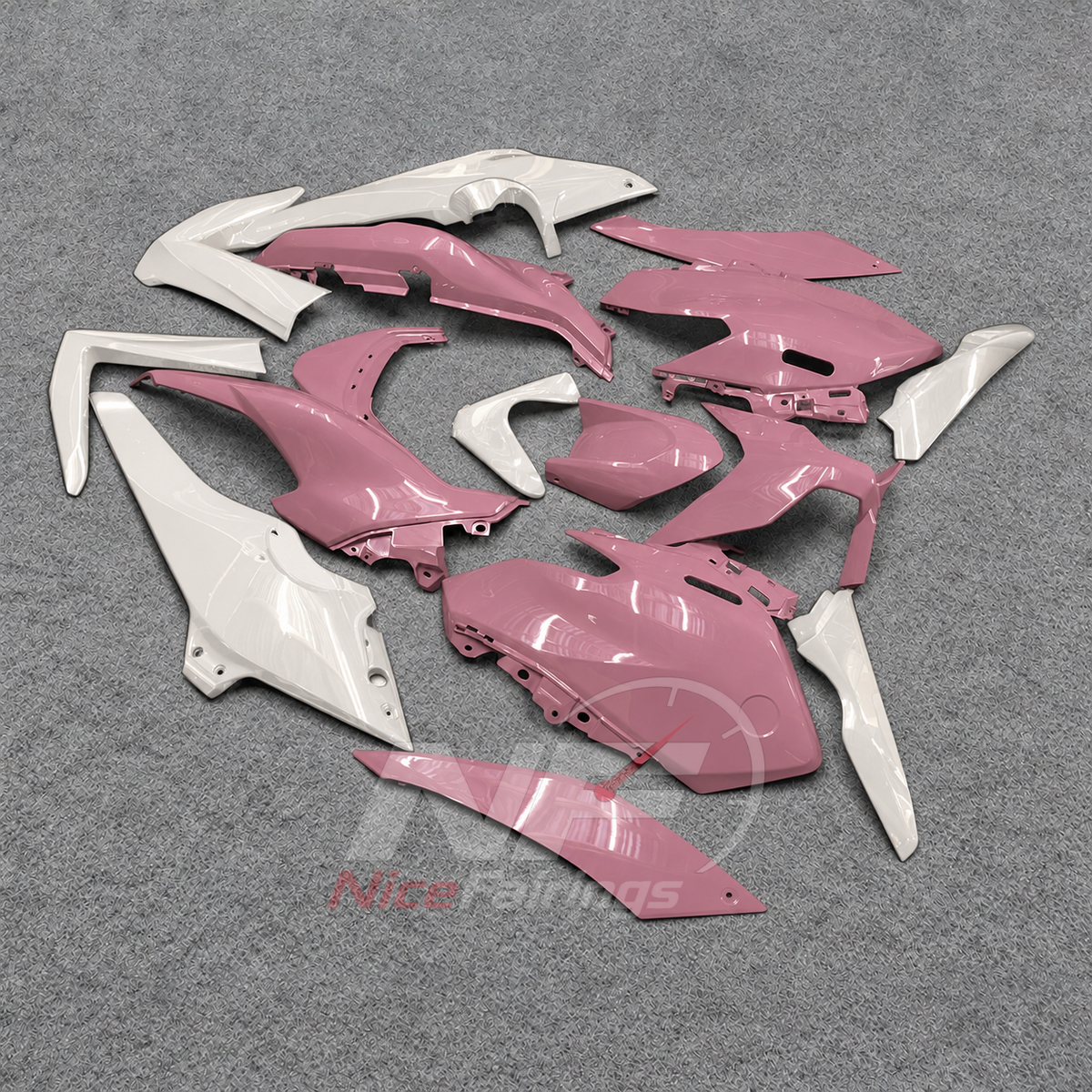 2025-2026 Yamaha TMAX560 ABS fairing kit - Pink White ABS Bodywork - view 2
