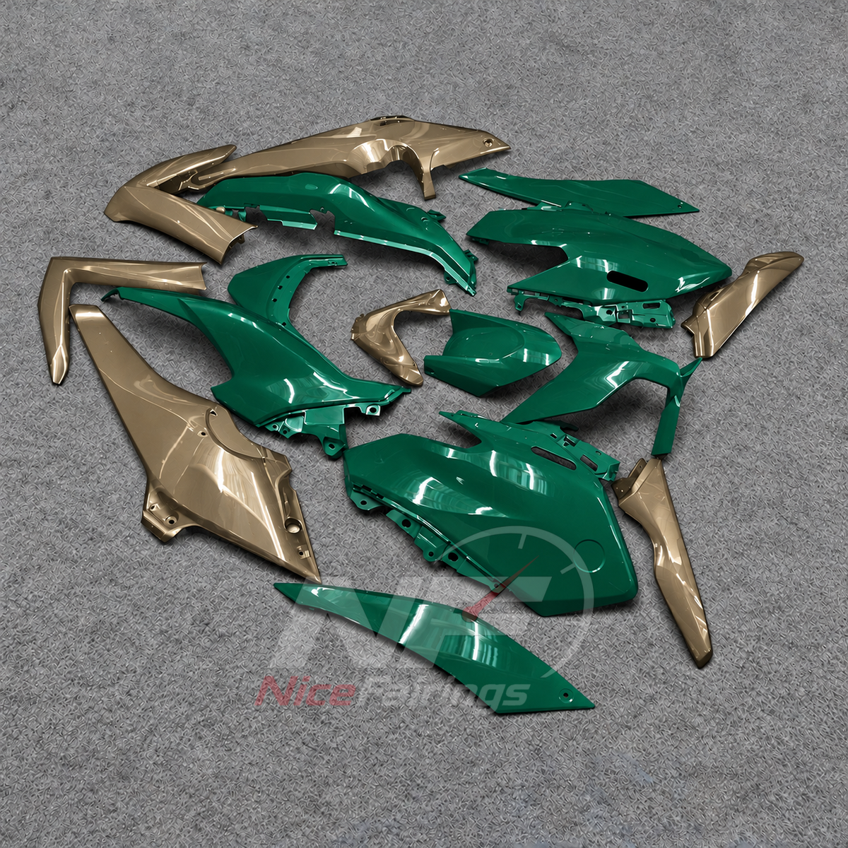 2025-2026 Yamaha TMAX560 ABS fairing kit - Green Champagne ABS Panels - view 3