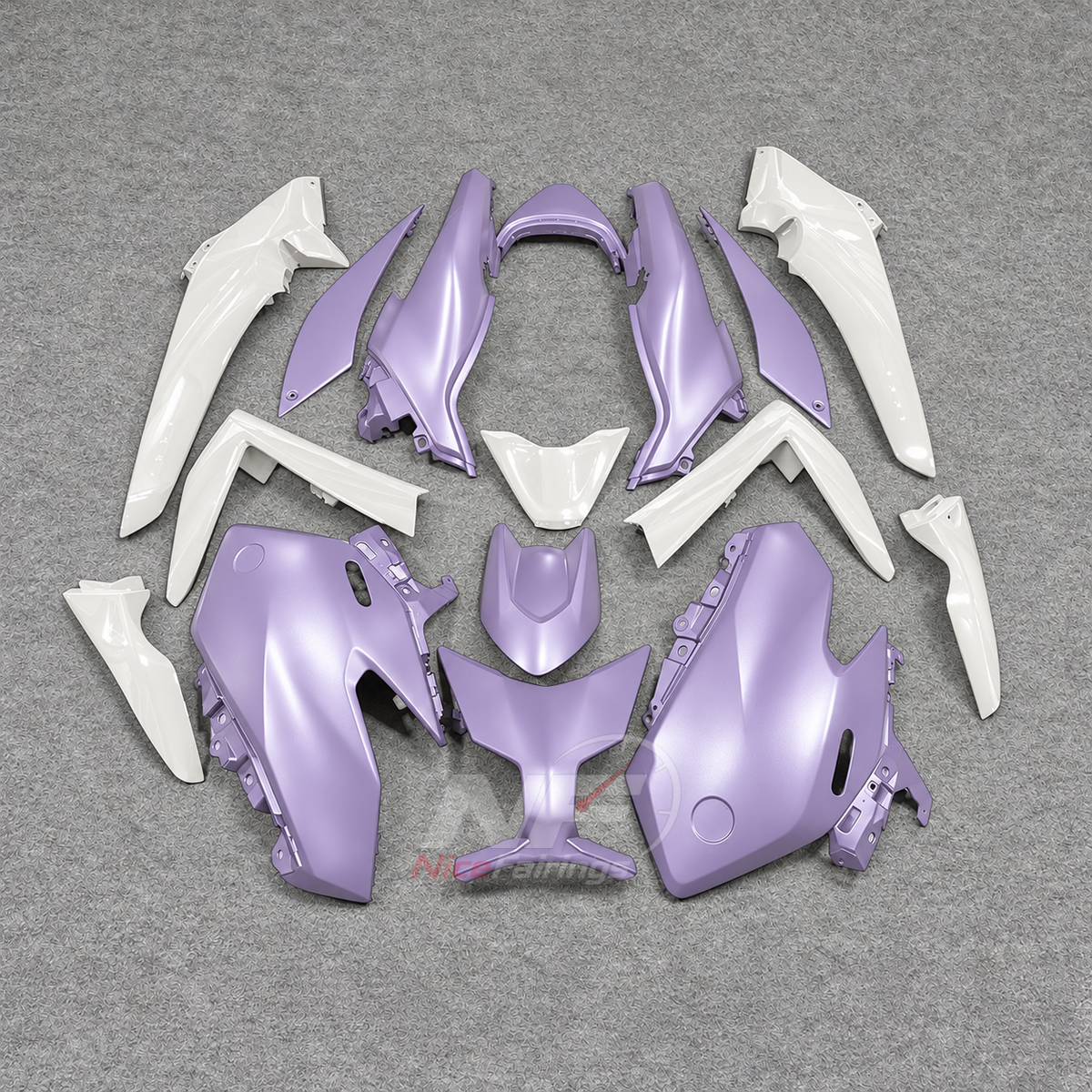 2025-2026 Yamaha TMAX560 ABS fairing kit - Lilac White ABS Bodywork - NO.6 option