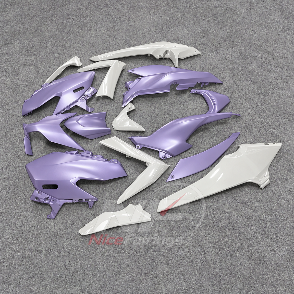 2025-2026 Yamaha TMAX560 ABS fairing kit - Lilac White ABS Bodywork - view 3