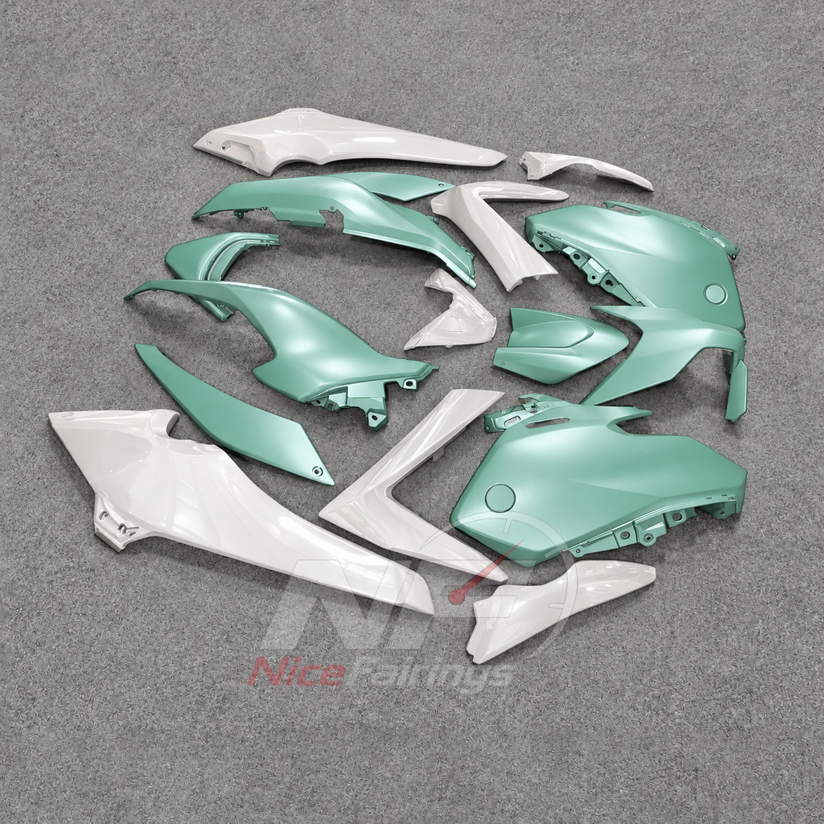 2025-2026 Yamaha TMAX560 ABS fairing kit - Mint White ABS Panels - view 2