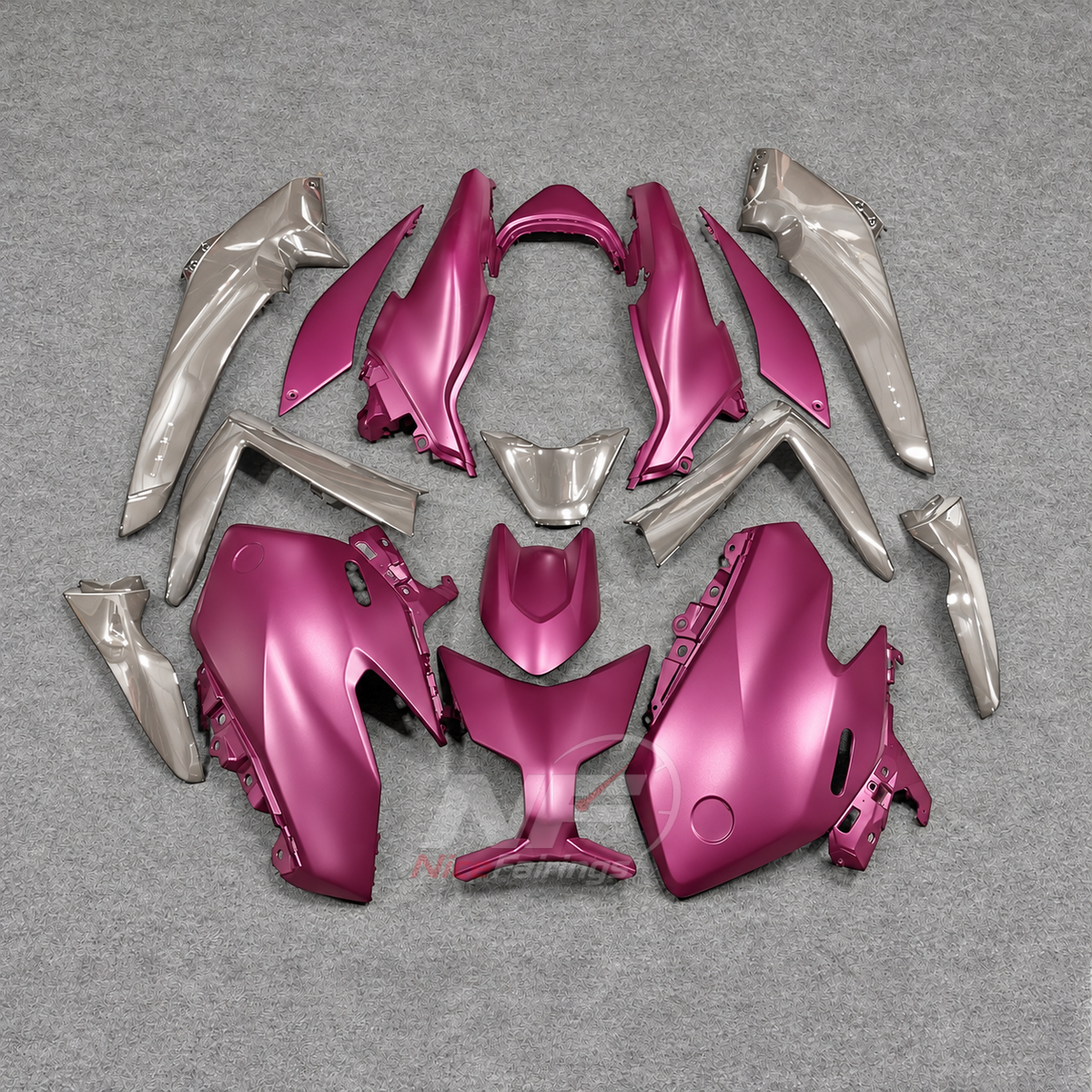 2025-2026 Yamaha TMAX560 ABS fairing kit - Magenta Silver ABS Panels - NO.2 option