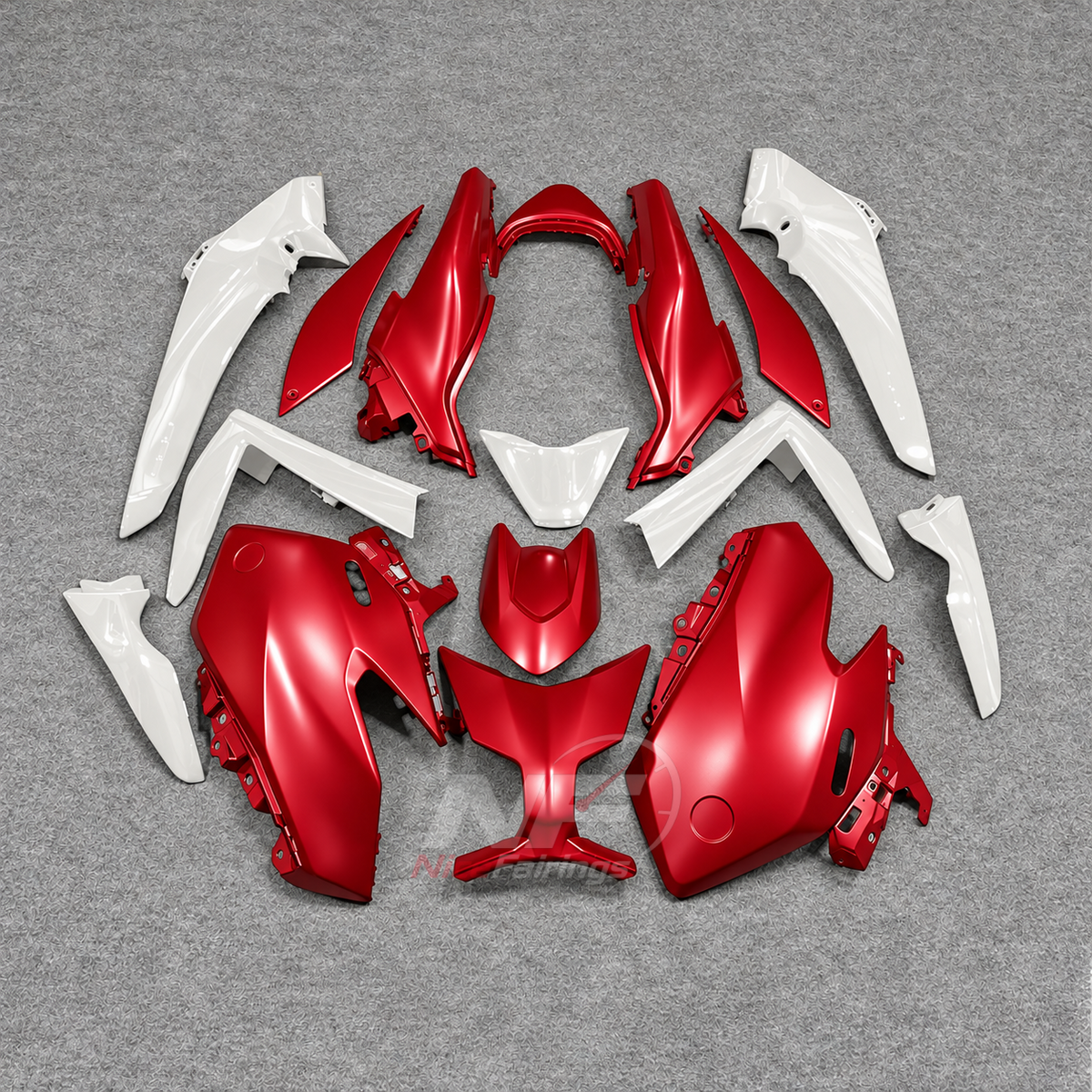2025-2026 Yamaha TMAX560 ABS fairing kit - Red White ABS Bodywork - NO.6 option