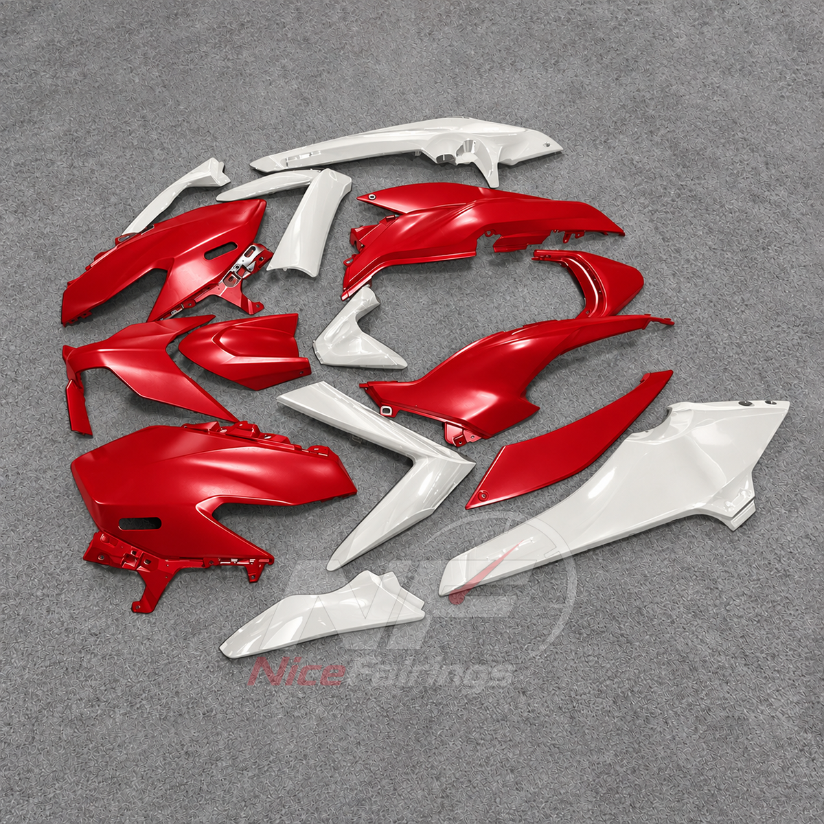 2025-2026 Yamaha TMAX560 ABS fairing kit - Red White ABS Bodywork - view 2