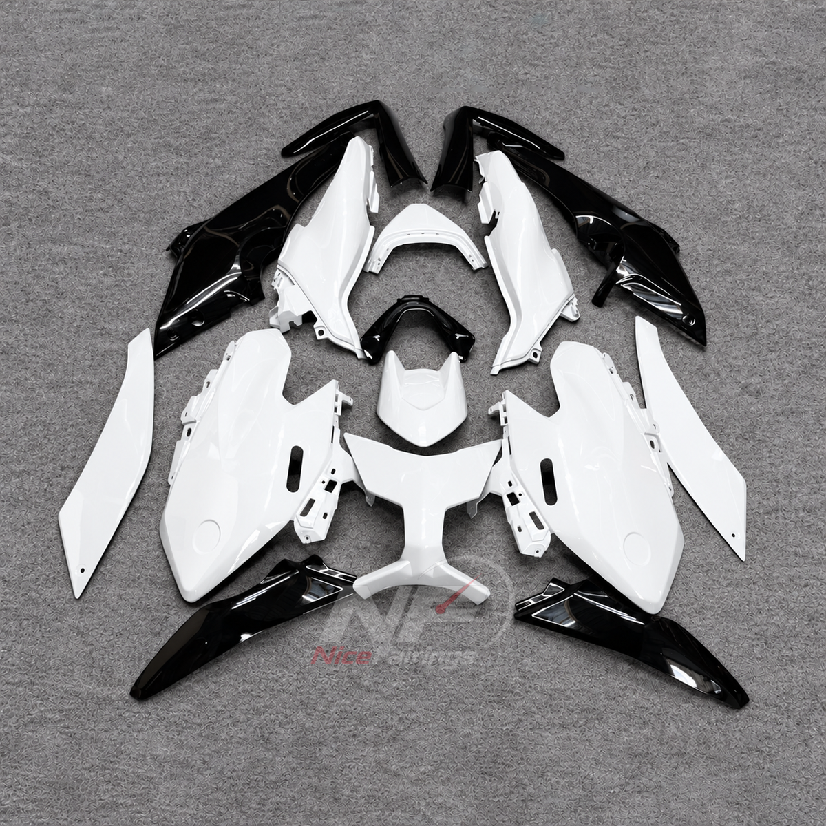 2025-2026 Yamaha TMAX560 ABS fairing kit - White Black ABS Panels - NO.6 option