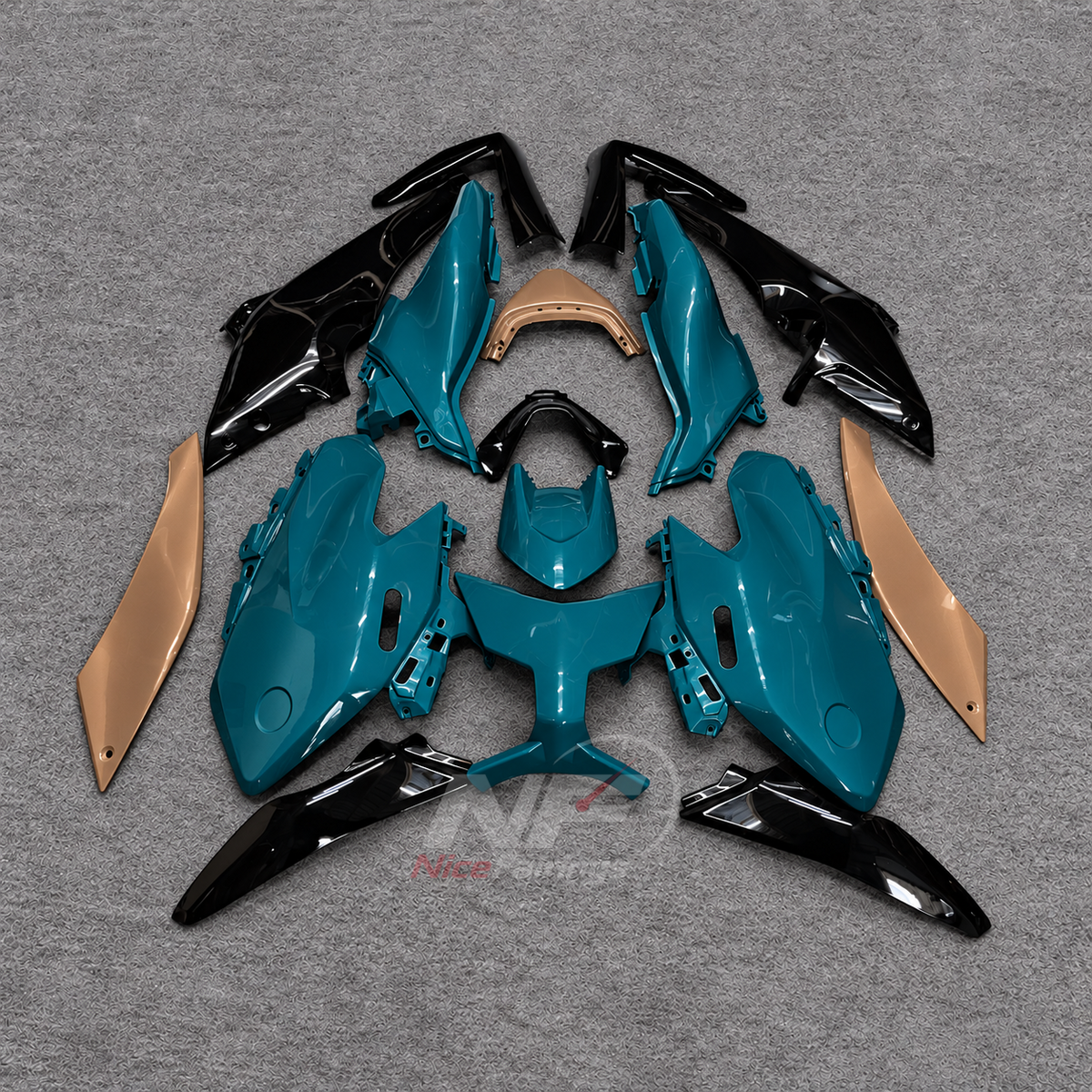 2025-2026 Yamaha TMAX560 ABS fairing kit - Teal Tan ABS Panels - NO.7 option
