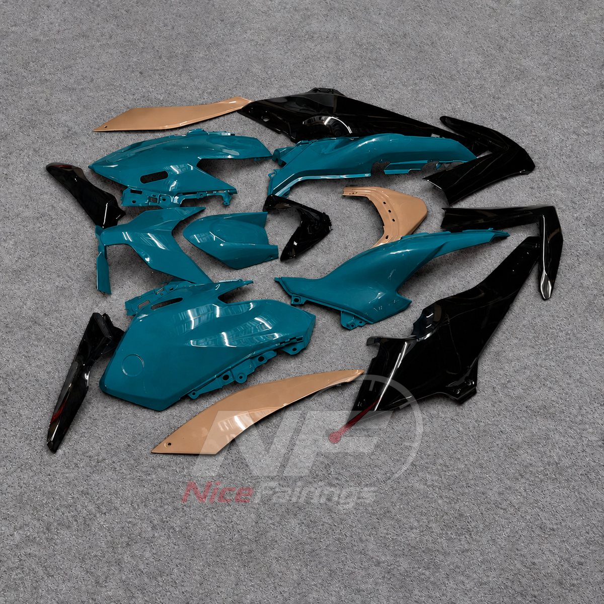 2025-2026 Yamaha TMAX560 ABS fairing kit - Teal Tan ABS Panels - view 3