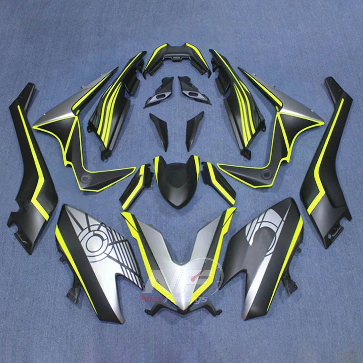 Race-Grade Replacement Body Panels Compatible with 2017-2019 YAMAHA TMAX530 SJ14 | NiceFairings - paint design NO.7 option image
