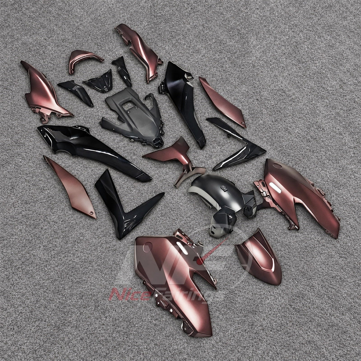 2025-2026 Yamaha TMAX560 ABS fairing kit - Rose Black ABS Bodywork - view 2