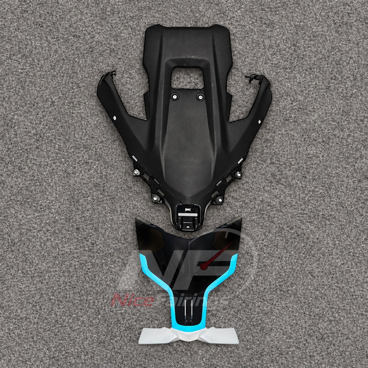 2025-2026 Yamaha TMAX560 ABS fairing kit - White Cyan Black Fairings - view 6